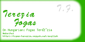 terezia fogas business card